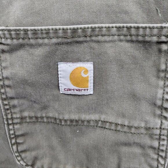 Carhartt Gray Canvas Dungaree Carpenter Work Men Pants 40x32 Cargo Relaxed Fit * - Picture 3 of 16